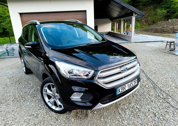 Ford Kuga cena 72600 przebieg: 154927, rok produkcji 2018 z Jedlicze małe 781